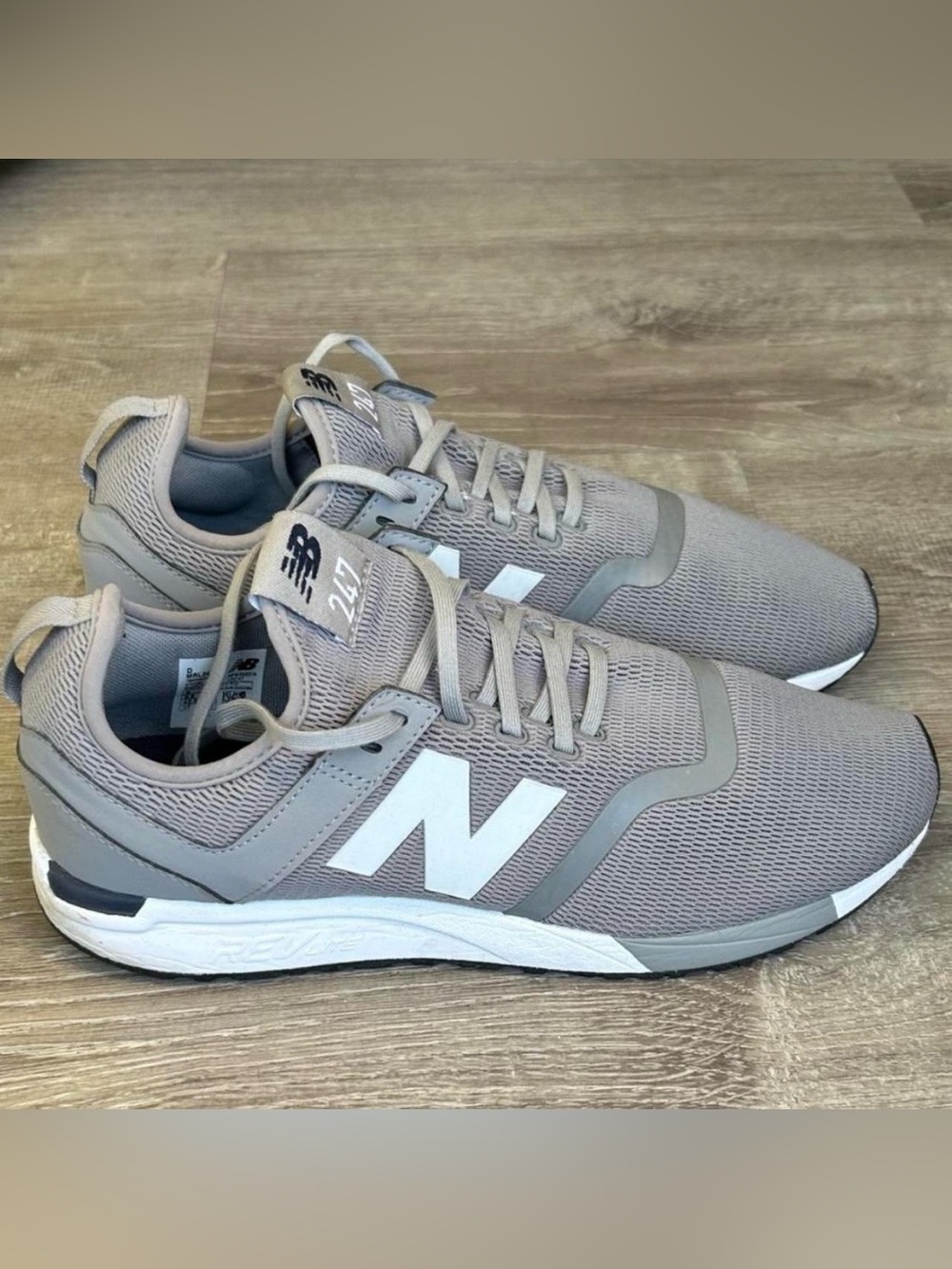 New Balance Men’s 247 Casual Sneakers in Gray and White